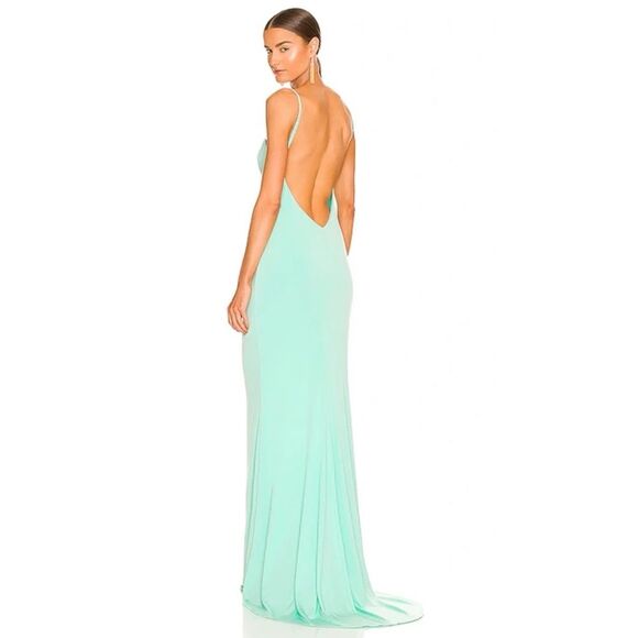 ⚡️SALE Katie May Great Kate Gown in Supercharged Mint Backless Maxi Dress - Picture 4 of 4